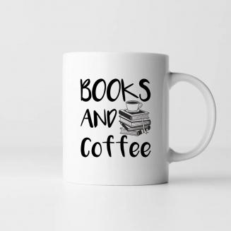 Books and coffee - kubek na...