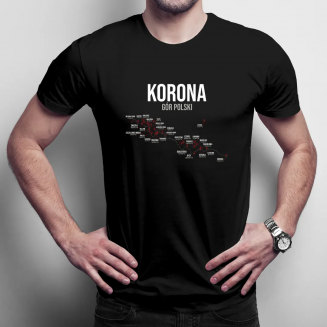Korona Gór Polski - męska koszulka z nadrukiem