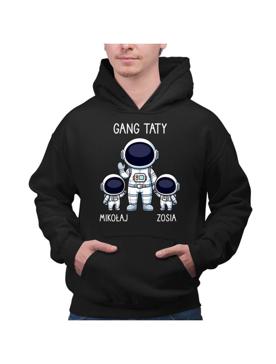Gang taty - troje dzieci - męska bluza z nadrukiem