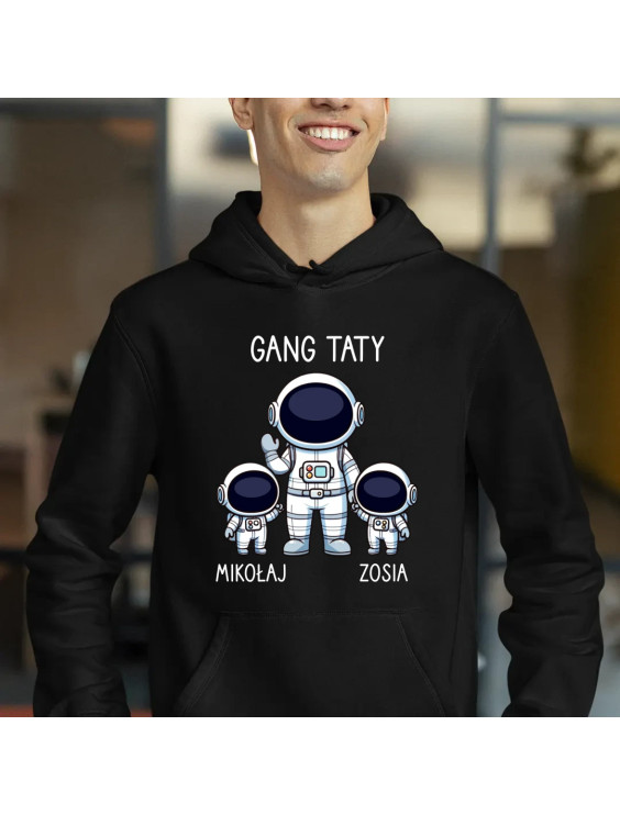 Gang taty - troje dzieci - męska bluza z nadrukiem